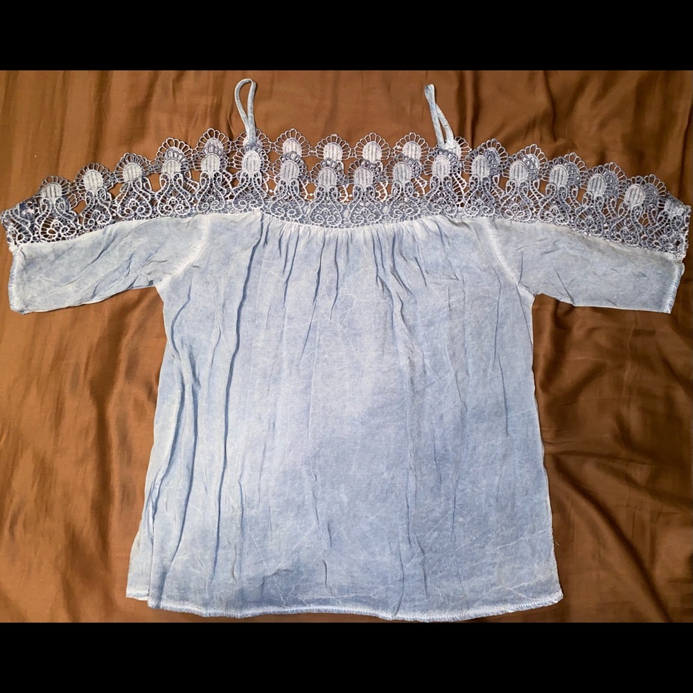 Denim dress top